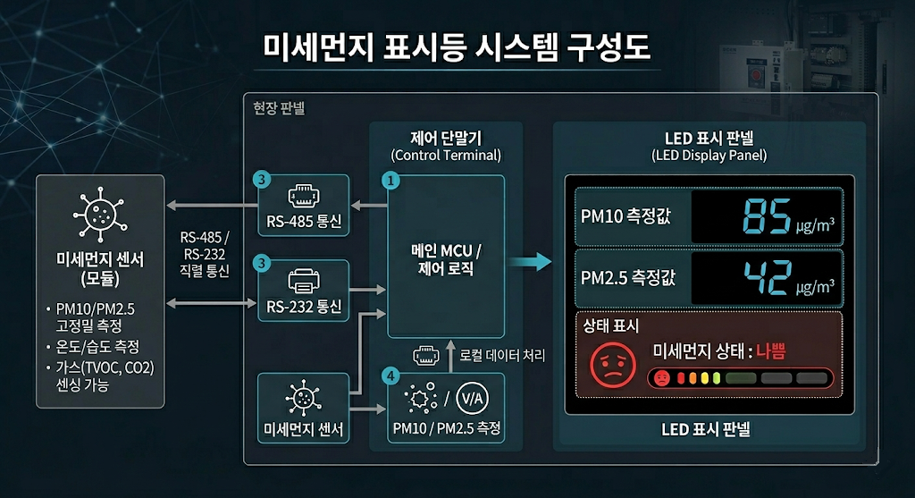 미세먼지 표시등