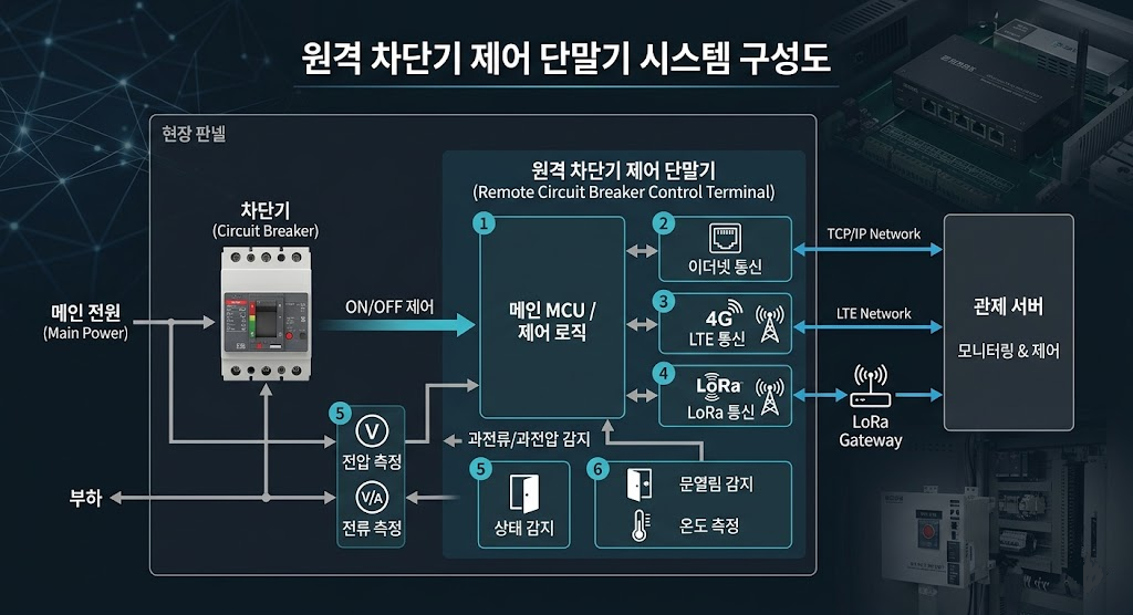 원격 차단기 제어 단말기